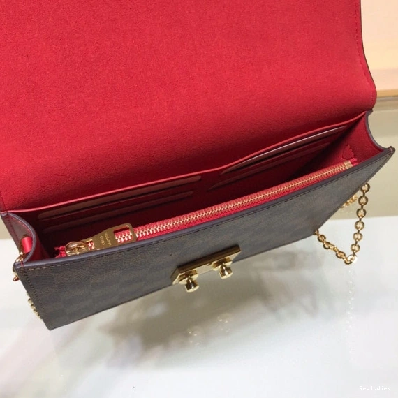 Fake Louis Bags VUITTON LOUIS CHAIN CROISETTE WALLET 0723